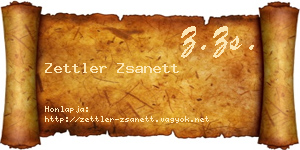 Zettler Zsanett névjegykártya